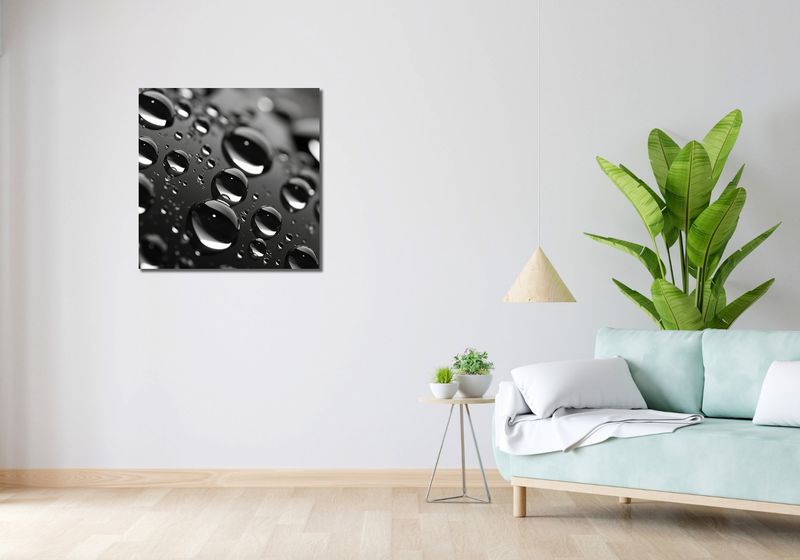 Obraz 70x70cm Mikrokosmos Kropelek zdjęcie 2