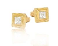 pozłacane kolczyki z kryształkami z kolekcji (p3217au)