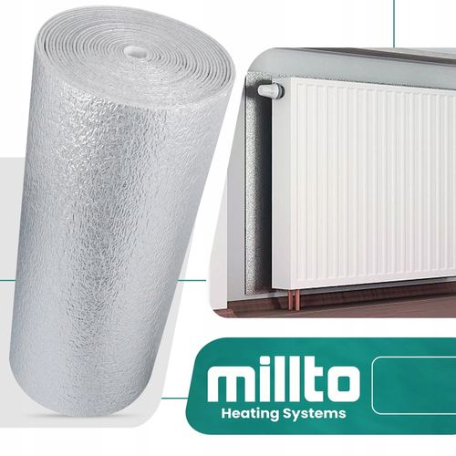 Ekran Zagrzejnikowy Mata Aluminiowa 15m Pianka Termoizolacyjna Izolacyjn GO na Arena.pl