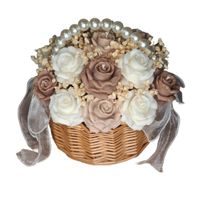 Flower Box Świece Sojowe Wieczny Bukiet Koszyk Ślub Urodziny Prezent