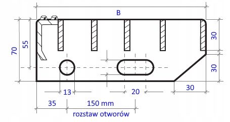 Stopnie WEMA 1000x270 mm | ocynkowane | 30x2 mm | stopień stalowy, na Arena.pl