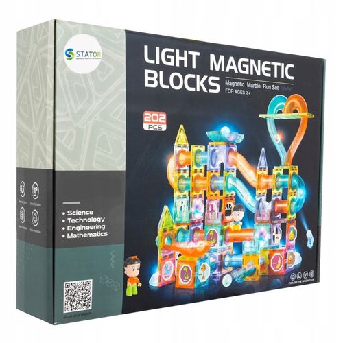 KLOCKI MAGNETYCZNE ŚWIĘCĄCE TOR KULKOWY KLOCKI KONSTRUKCYJNE KULODROM 202EL na Arena.pl