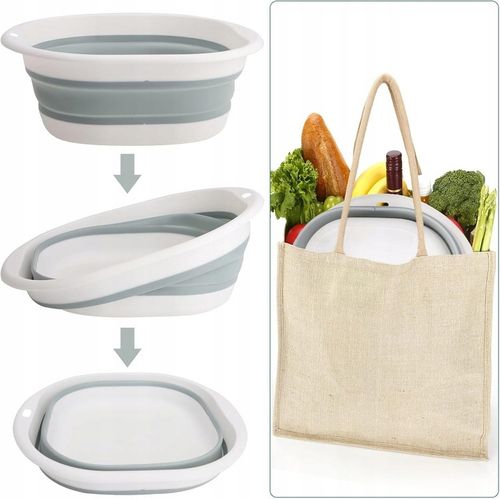 MISKA SKŁADANA SILIKONOWA UNIWERSALNA POJEMNIK TURYSTYCZNY DUŻA MISA 10 L na Arena.pl