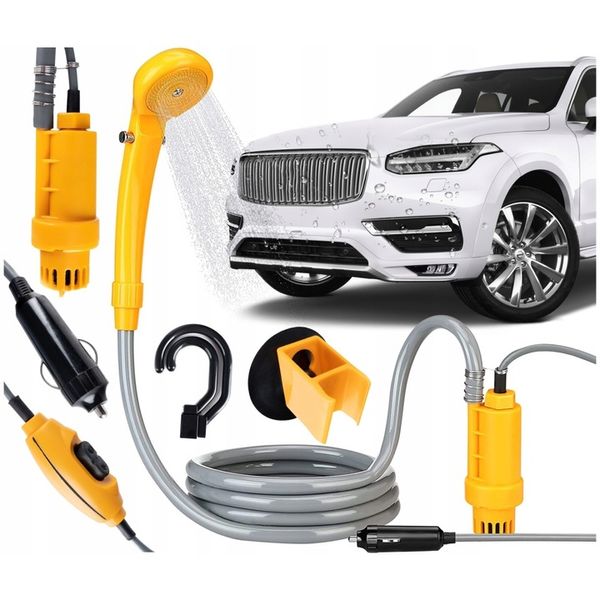 PRYSZNIC TURYSTYCZNY KEMPINGOWY POMPKA POD NAMIOT 12V 60W NATRYSK POLOWY zdjęcie 6