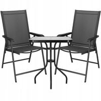 MEBLE OGRODOWE STÓŁ +2 KRZESŁA NA TARAS BALKON ZESTAW MEBLI OGRODOWYCH