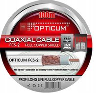 100% Miedź Cu KABEL PRZEWÓD KONCENTRYCZNY 6.8mm LTE ANTENOWY 4K HD - 25m