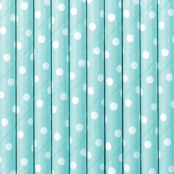 Słomki papierowe, błękit, 19,5cm zdjęcie 1