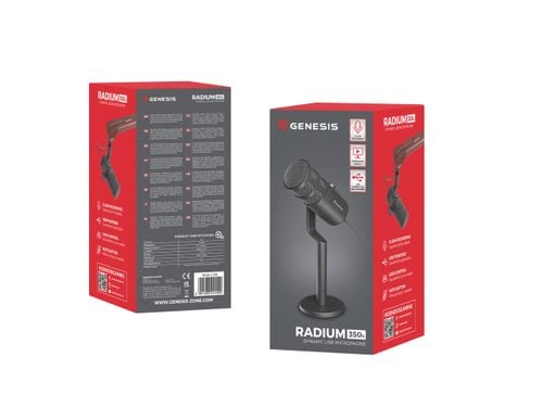 Mikrofon do komputera GENESIS Radium 350D Czarny na Arena.pl