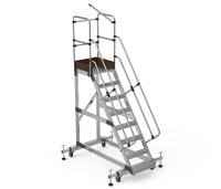 Drabina magazynowa podest jezdny HIGHER 87PRO 8707 7 stopni + podest