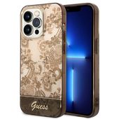Etui Guess do iPhone 14 Pro, Brązowy