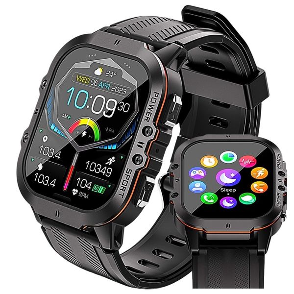 SMARTWATCH MĘSKI C26 AMOLED MENU PL WODOODPORNE KROKOMIERZ watch ZEGAREK zdjęcie 1
