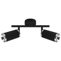 Podwójna lampa ścienno-sufitowa Frida 4201 Ideus loft metalowa czarna