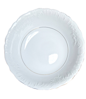 SALATERKA OKRĄGŁA ZŁOTY PASEK ĆMIELÓW ROCOCO 3604 23 CM