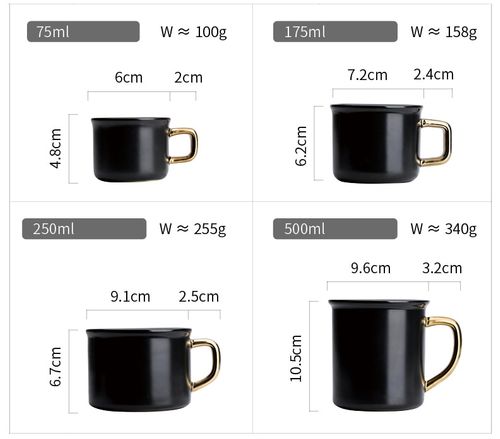 KUBEK - BLACK 75 ml - 1 szt - Home Decor na Arena.pl