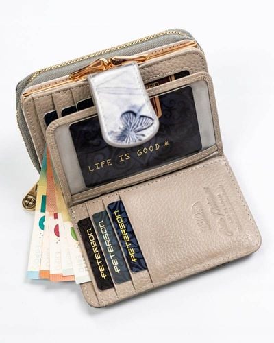 portfel damski w orientacji pionowej ze skóry naturalnej - peterson na Arena.pl