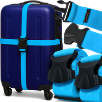 2X PAS ZABEZPIECZAJĄCY DO WALIZKI TORBY BAGAŻU MOCNY PASEK SPINAJĄCY BAGAŻ