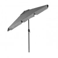 SZARY PARASOL OGRODOWY 200x130 CM NACHYLANIE KORBA MULTIGARDEN