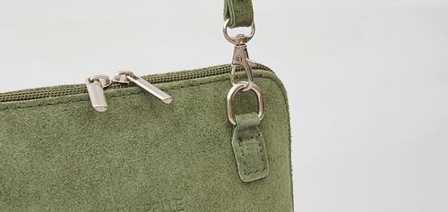 VERA PELLE torebka damska zamszowa listonoszka z paskiem V452 pomarańczowa na Arena.pl