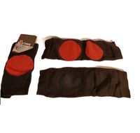 Zestaw 2 Par Męskich Ochraniaczy Sportowych Czarne Uniwersalne Bawełna