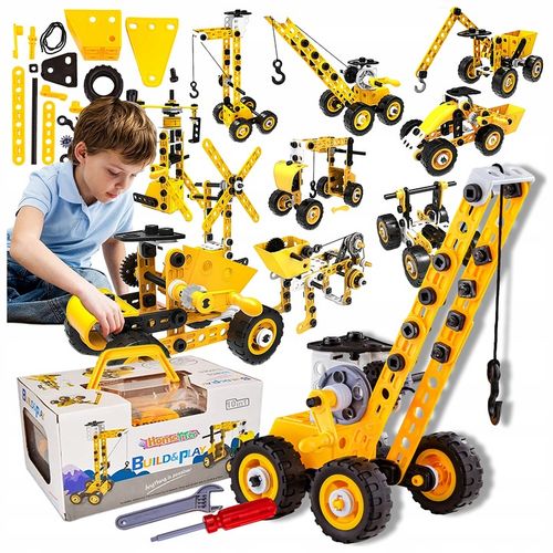 Klocki Konstrukcyjne Zestaw kreatywny XXL POJAZDY DO SKRĘCANIA 112 el 10w1 na Arena.pl