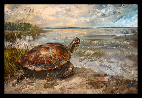 Plakat 30x20cm Nadmorski Żółw na Arena.pl