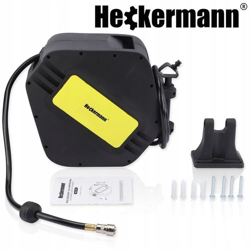 WĄŻ PNEUMATYCZNY ZWIJAK AUTOMATYCZNIE ZWIJANY DO KOMPRESORA BĘBEN 20m + 2m na Arena.pl