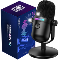 MIKROFON KOMPUTEROWY GAMINGOWY STOJĄCY USB RGB PREZENT NA DZIEŃ DZIECKA