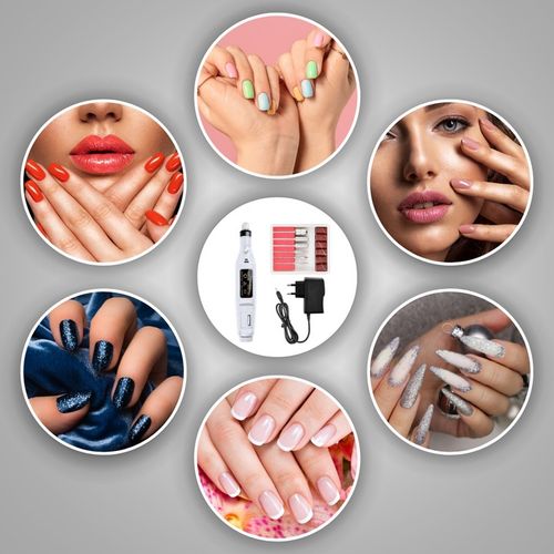 FREZARKA DO PAZNOKCI MANICURE PEDICURE DO USUWANIA HYBRYD ŻELU + FREZY na Arena.pl