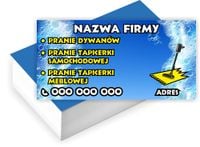 Wizytówki firmowe GOTOWY PROJEKT GRATIS 200 sztuk PRANIE DYWANÓW TAPICERKI