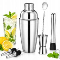 ZESTAW BARMAŃSKI SHAKER DO DRINKÓW KOKTAILI PROFESJONALNY ZESTAW 750 ML