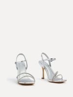 Srebrny SANDAŁY - Linzi Mesmerize Diamanté Embellished Strappy Heel R.37