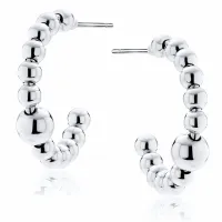 ELEGANCKIE RODOWANE SREBRNE KOLCZYKI WKRĘTKI OTWARTE KOŁA KÓŁKA PÓŁKSIĘŻYCE