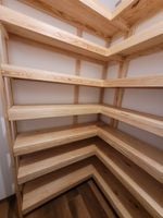Regał drewniany narożny 1,7x1,0 garaż spiżarnia pownica