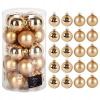 20x Bombki CHOINKOWE świąteczne szklane ZŁOTE zestaw bombek na choinkę