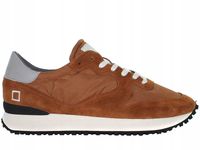 Włoskie D.A.T.E. Półbuty męskie SPIKE NYLON brązowe skórzane 43