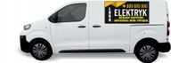 Naklejka Folia na samochód auto reklamowa ELEKTRYK INSTALACJE ELEKTRYCZNE