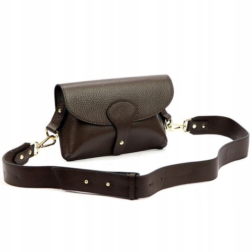 Torebka skórzana LUKA DOLLARO INSTAGRAMKA ciemny brąz na Arena.pl