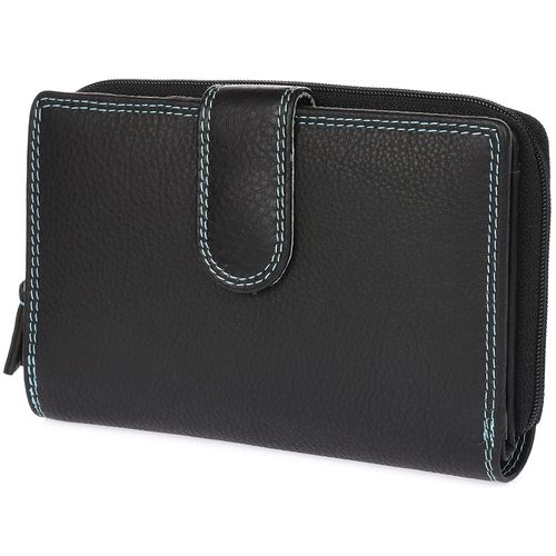 portfel skórzany damski bellugio kolorowy - czarny na Arena.pl