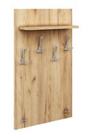 WIESZAK DĄB ZŁOTY na ubrania ścienny z półką wiszący do przedpokoju