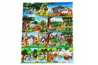 Drewniana kolorowa układanka dla dzieci Zabawka PUZZLE ZESTAW 8 szt