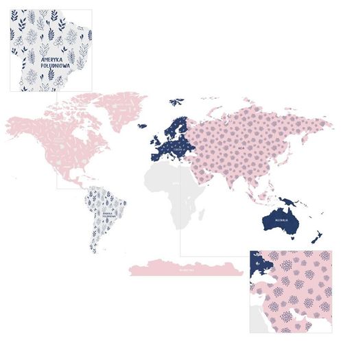 Naklejka Mapa Świata DK343 XL na Arena.pl