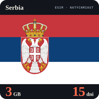 Karta eSIM Internet Serbia 3 GB na 15 dni - bez rejestracji