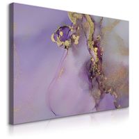 Obraz Na Płótnie Fioletowy Marmur Abstrakcja Styl Glamour 70cm x 50cm