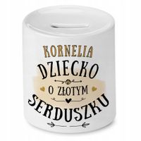 Skarbonka 330 Ml Dla Korneli Córki Dziecka Prezent Z Nadrukiem Ze Zdjęciem