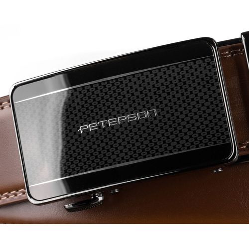 brązowy pasek męski z automatyczną klamrą wykonany na Arena.pl