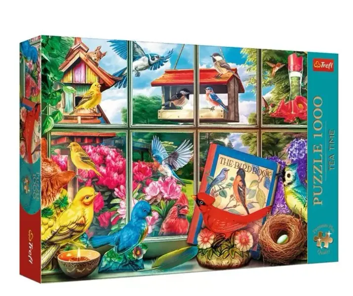 Puzzle 1000 elementów. Premium Plus. Tea Time. Świat ptaków zdjęcie 1