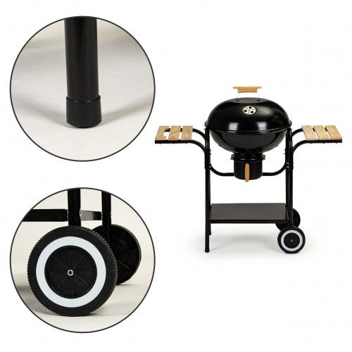 GRILL WĘGLOWY MULTIGARDEN Z KOŁAMI I POPIELNIKIEM RUSZT 40CM na Arena.pl