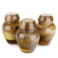 Zestaw mini urn do podziału prochów po kremacji / Plakietki