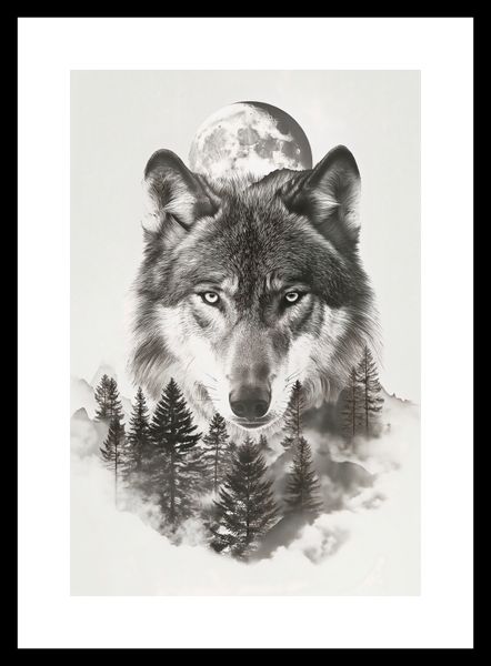 Plakat 20x30cm Wilczy Duch Lasu zdjęcie 3