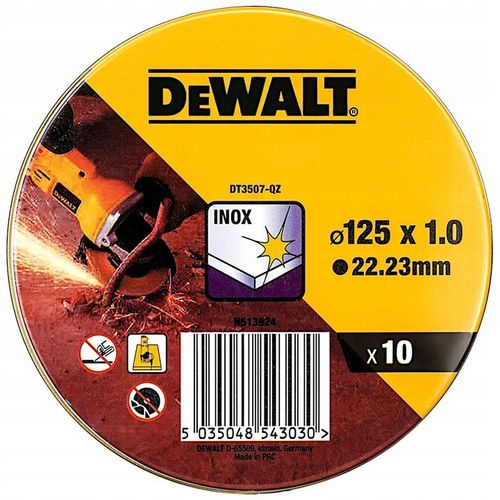 DEWALT TARCZA DO METALU INOX 125X1MM 10SZT DT3507 na Arena.pl